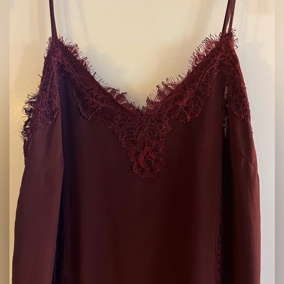 Gold Hawk Pleated Lace Silk Dress - Picture 5 of 6